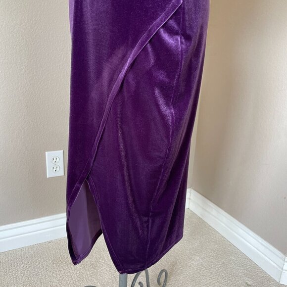 NWT Kensie Women's Boat Neck Velvet  Midi Dress, Purple (Eggplant), Size S - Picture 5 of 11